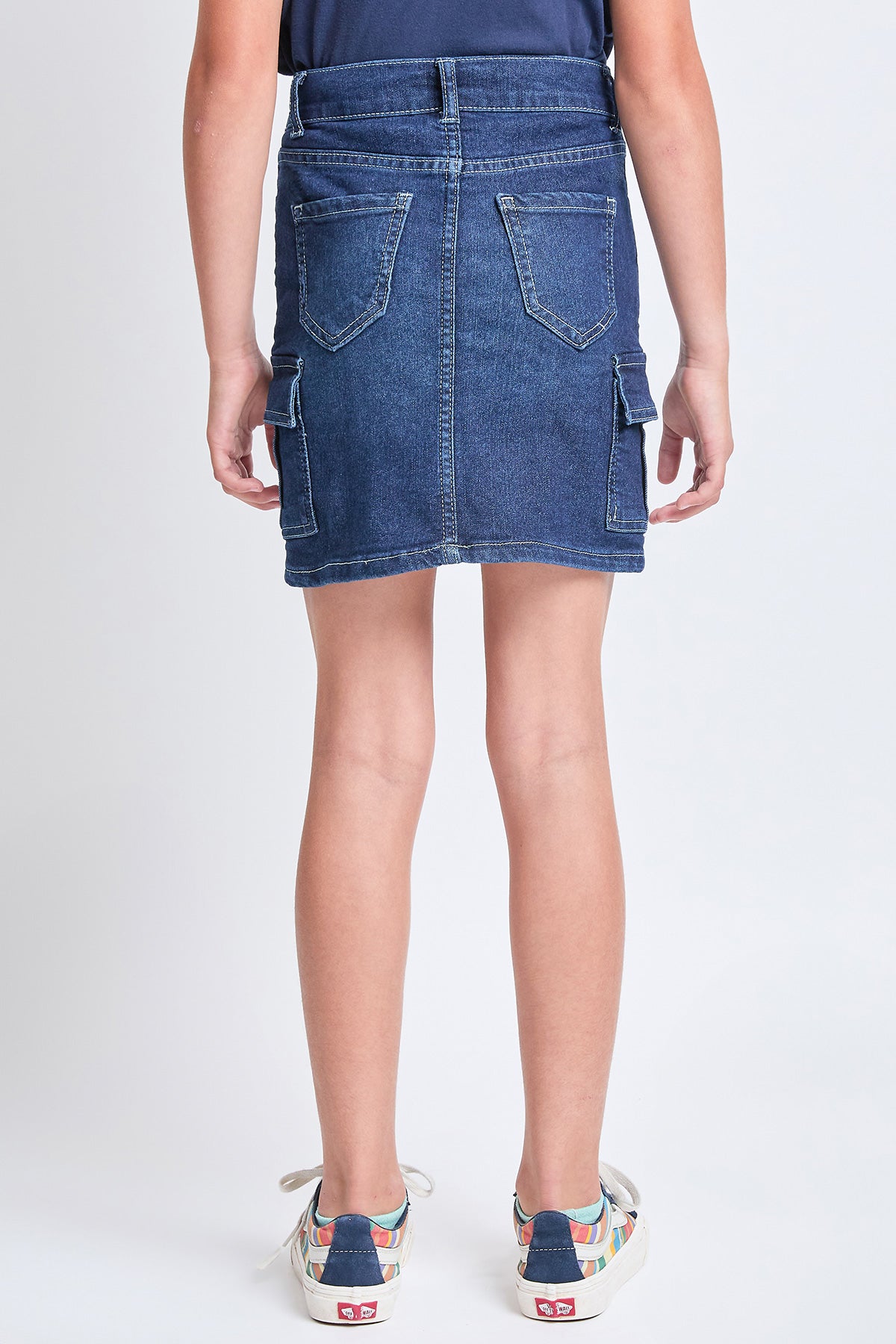 Girls Cargo Pocket Denim Skirt, Pack of 12