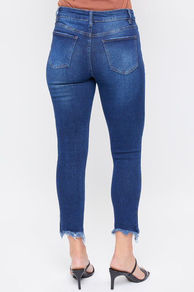 Missy Vintage High Rise Frayed Hem Ankle Jeans With Lyrca 12 Pack