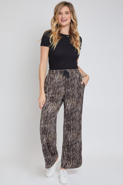 Missy Drawstring Wide Leg Pant With Side Slit , Pack Of 6