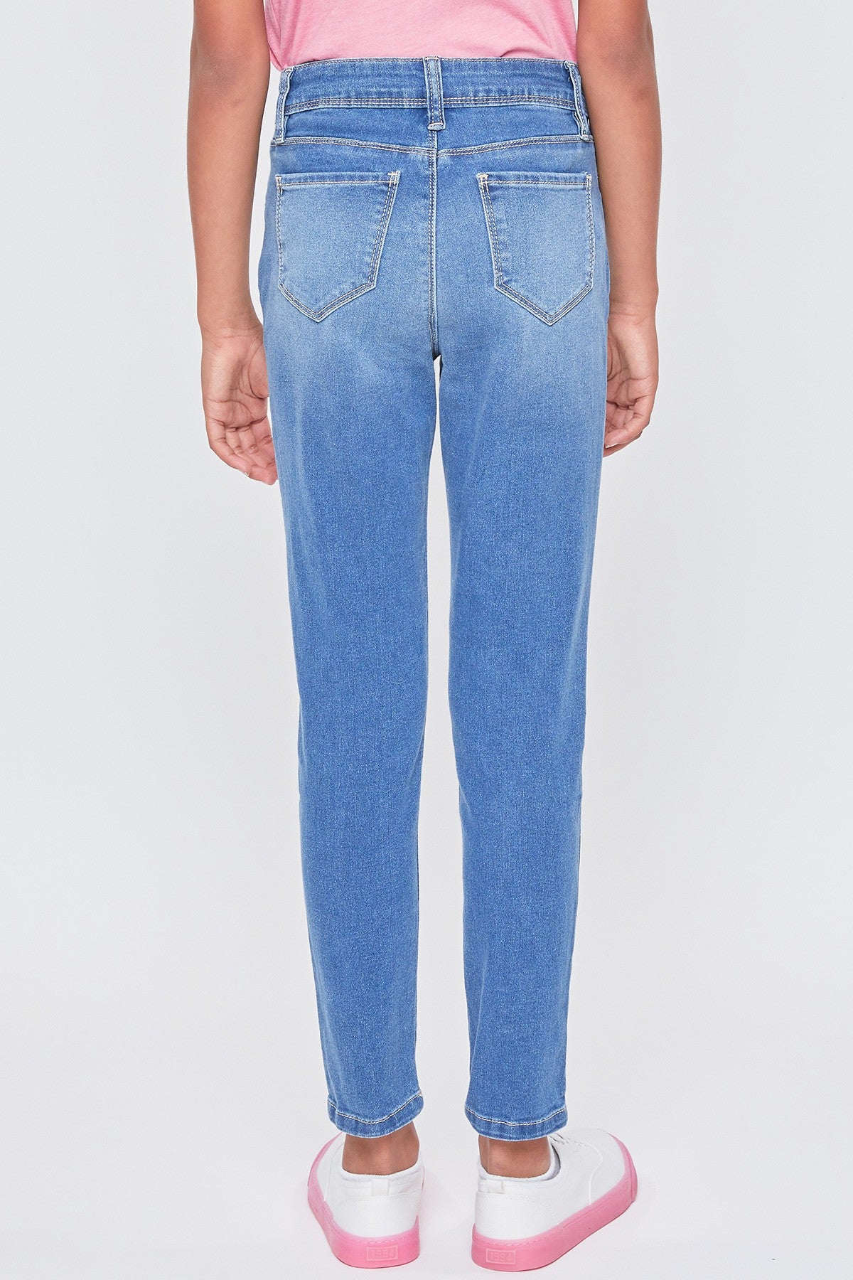 Girls Exposed Buttons High Rise Skinny Jean, Pack of 12