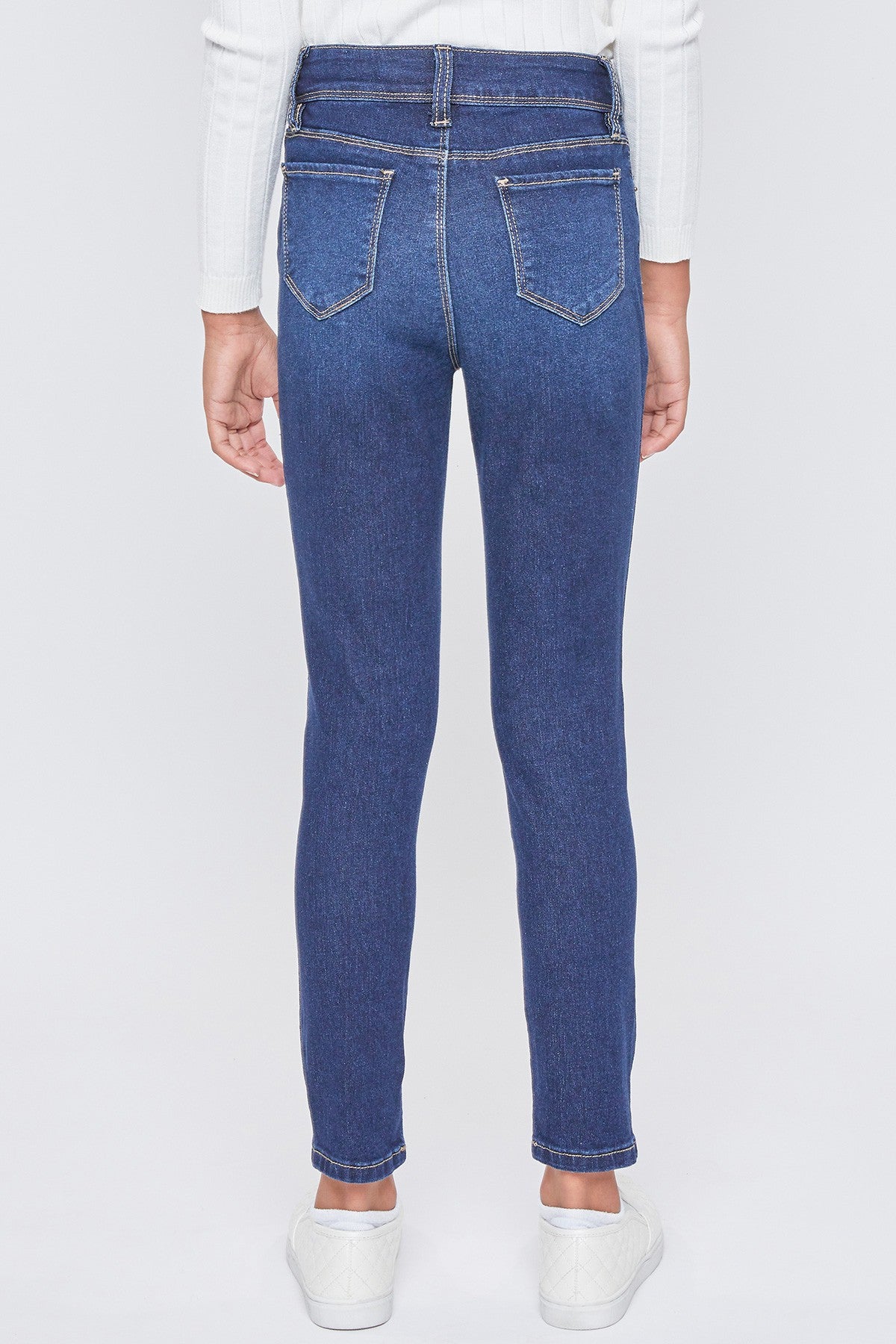 Girls Exposed Buttons High Rise Skinny Jean, Pack of 12