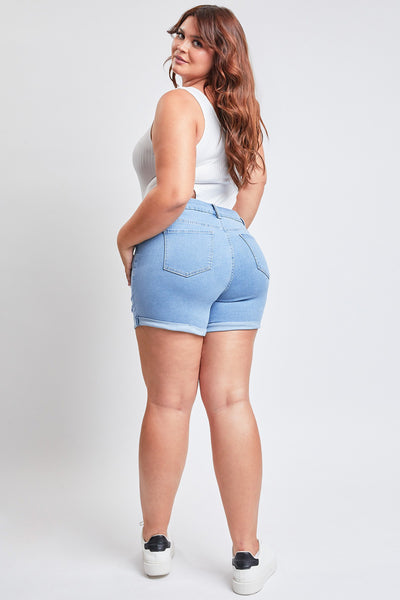 Junior Plus Curvy Fit Ultra High Rise Cuffed Short, Pack of 6