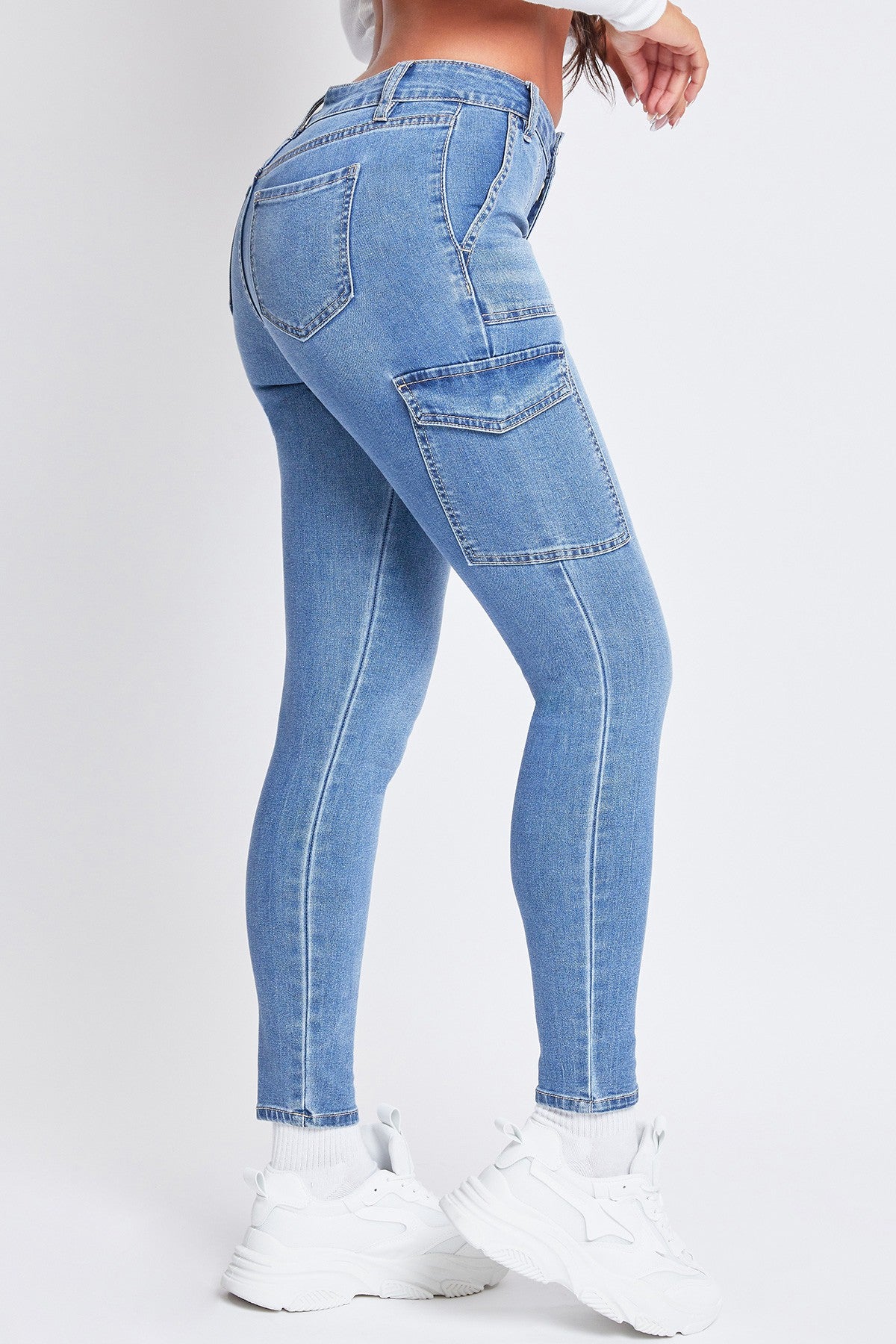 Junior High Rise Skinny Cargo Jeans Pack of 12 from YMI YMI JEANS WHOLESALE