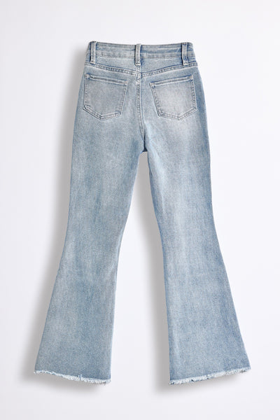 Girls Frey Hem Flare Jeans, Pack of 12