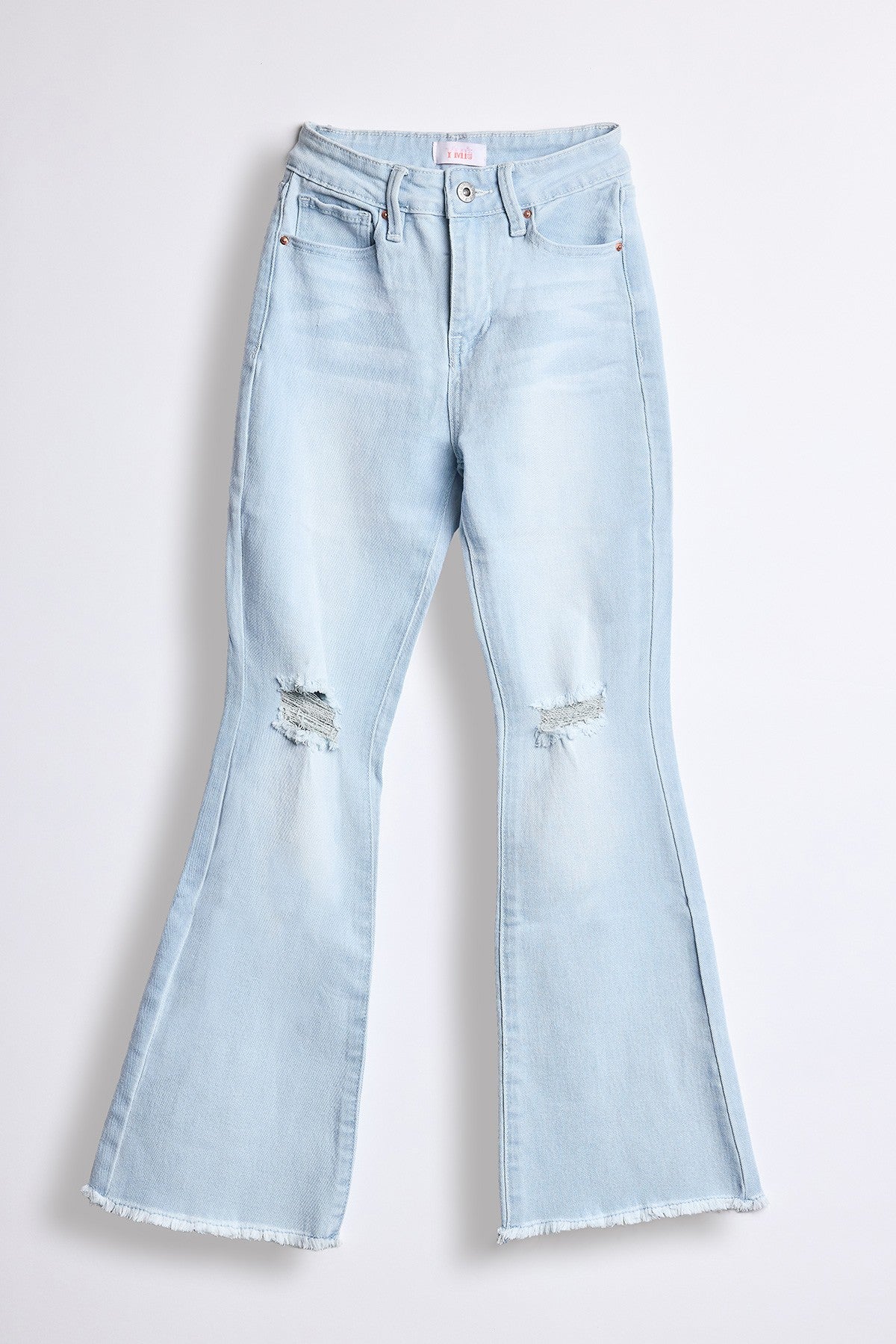 Girls Frey Hem Flare Jeans, Pack of 12