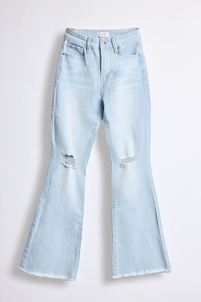 Girls Frey Hem Flare Jeans, Pack of 12