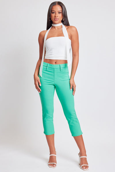 Hyperstretch Pull On Capri With Side Slit, pack of 6