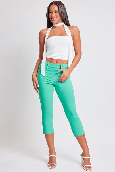 Hyperstretch Pull On Capri With Side Slit, pack of 6