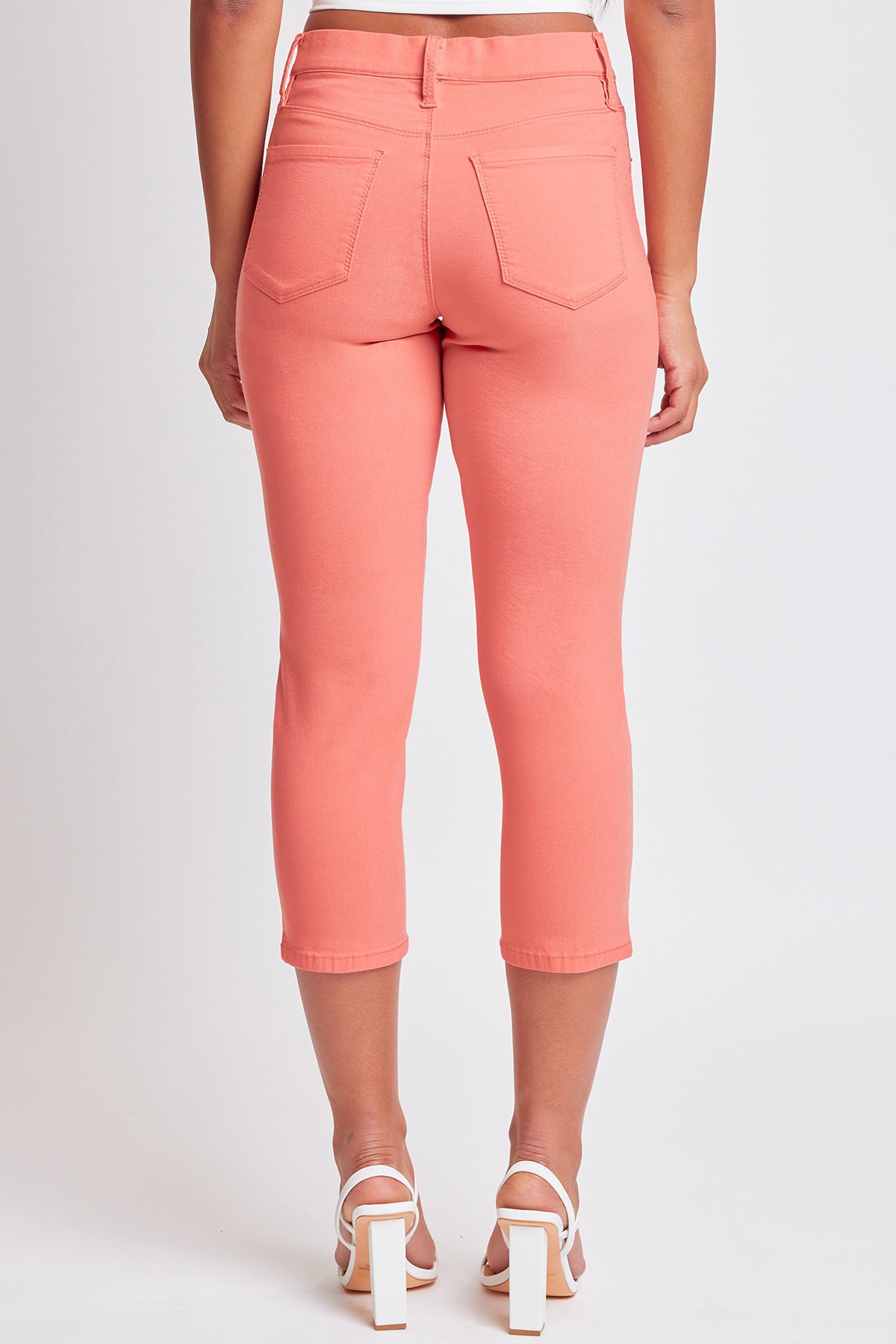 Hyperstretch Pull On Capri With Side Slit, pack of 6