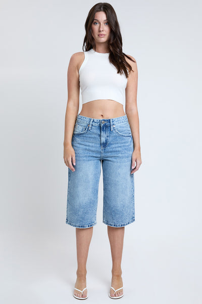Mid Rise Relaxed Fit Rigid  Wide Leg Jorts, Pack of 12