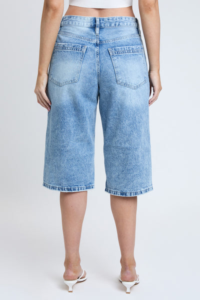 Mid Rise Relaxed Fit Rigid  Wide Leg Jorts, Pack of 12