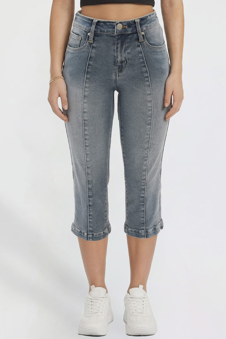 Junior Mid Rise Pin Tuck Capri, Pack of 12