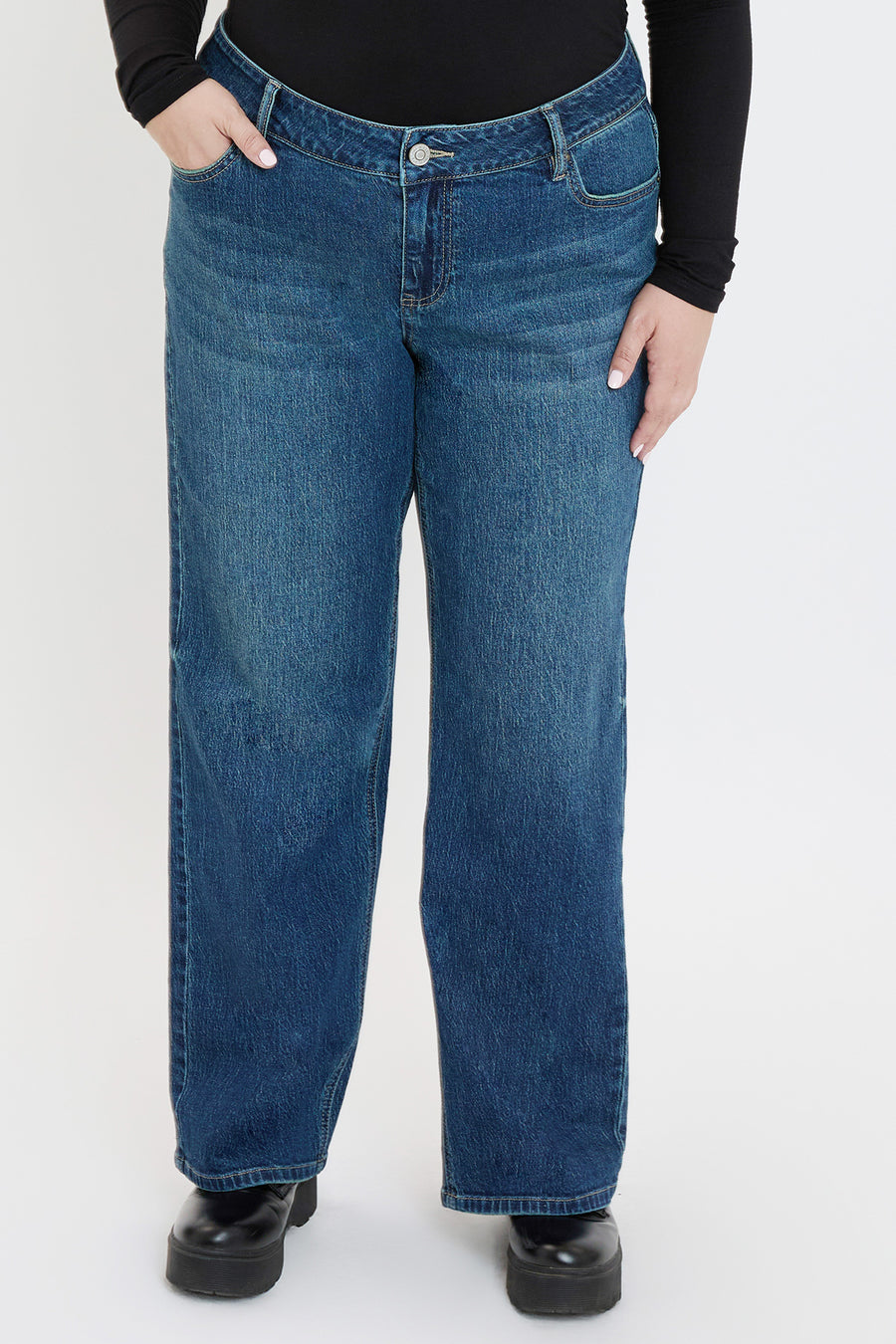 Junior Plus Britney Low Rise Wide Leg Jeans, Pack of 6