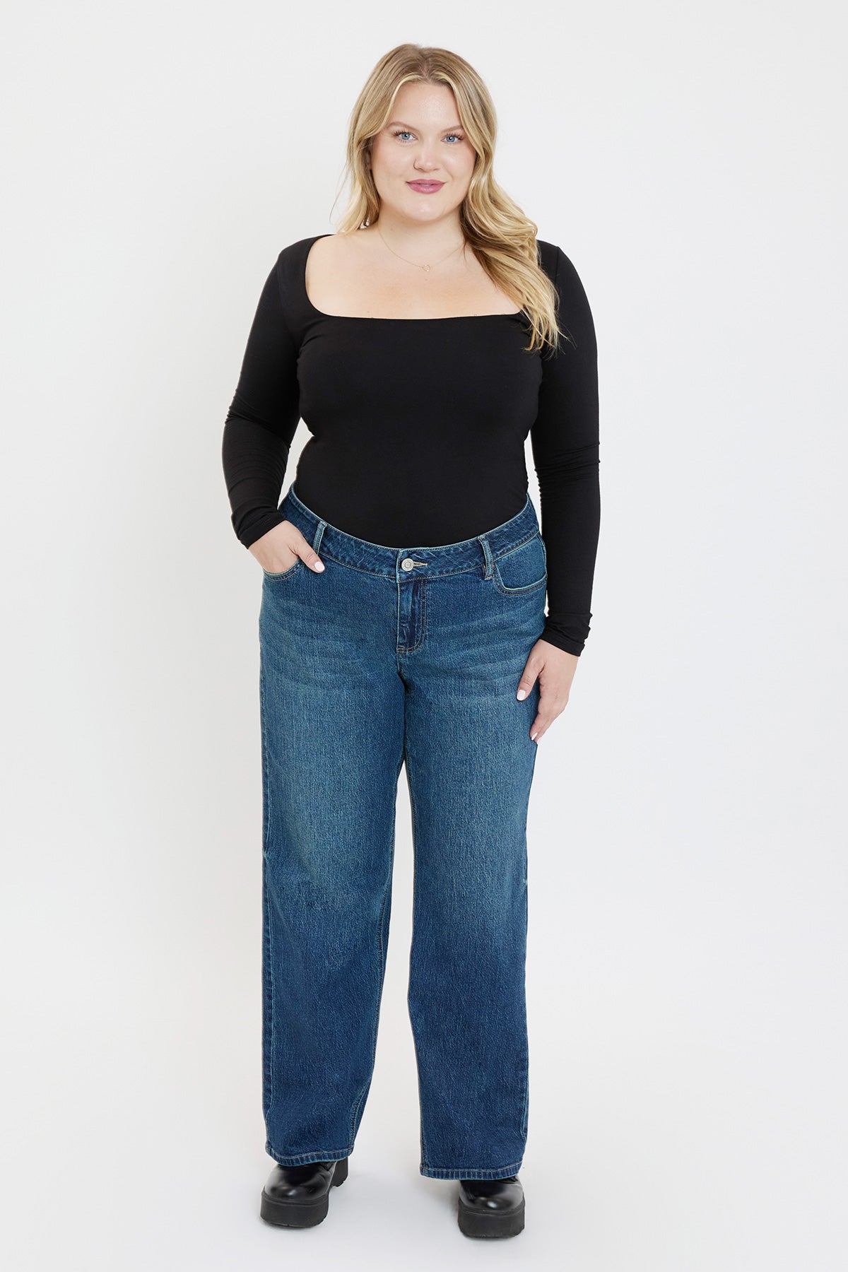 Plus Brittany Low Rise Wide Leg Jeans, Pack of 6