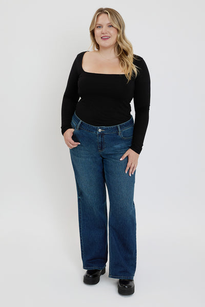 Plus Brittany Low Rise Wide Leg Jeans, Pack of 6