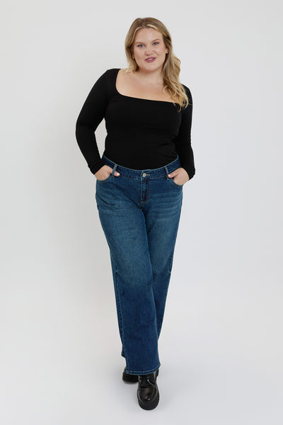 Plus Brittany Low Rise Wide Leg Jeans, Pack of 6