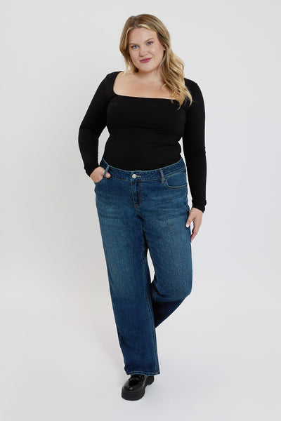Plus Brittany Low Rise Wide Leg Jeans, Pack of 6