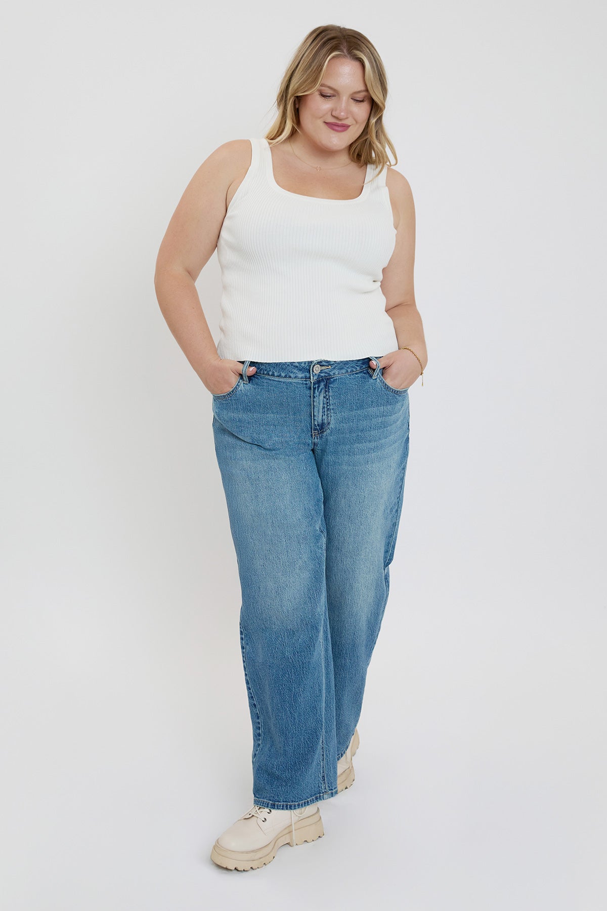 Plus Brittany Low Rise Wide Leg Jeans, Pack of 6