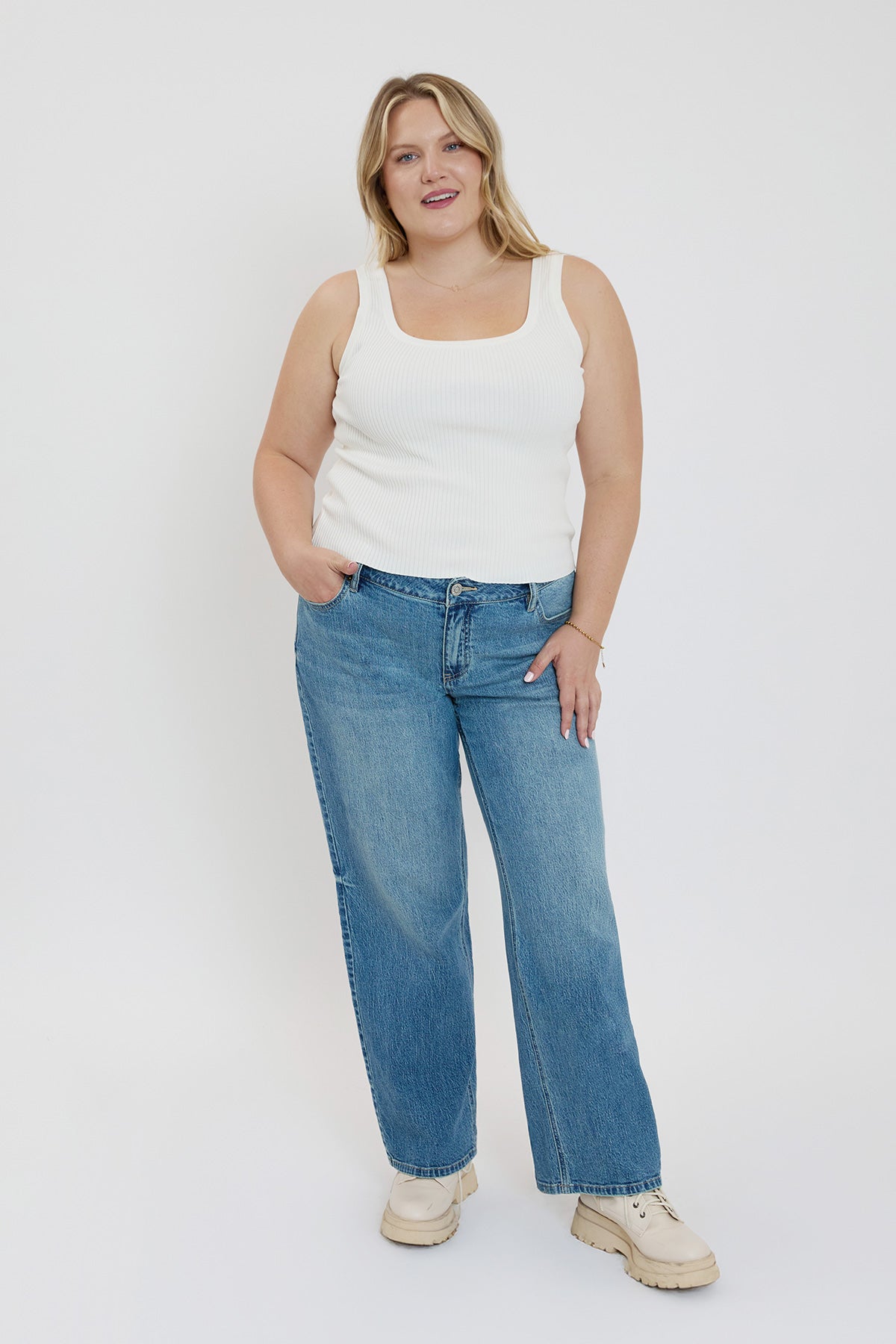 Plus Brittany Low Rise Wide Leg Jeans, Pack of 6