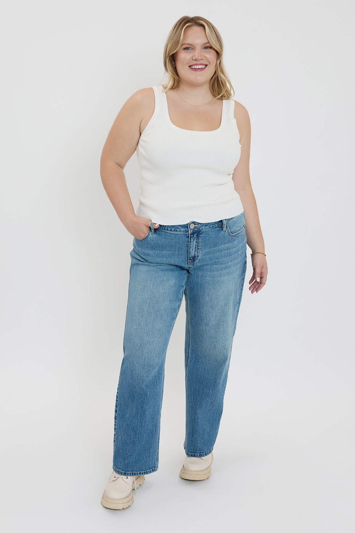 Plus Brittany Low Rise Wide Leg Jeans, Pack of 6
