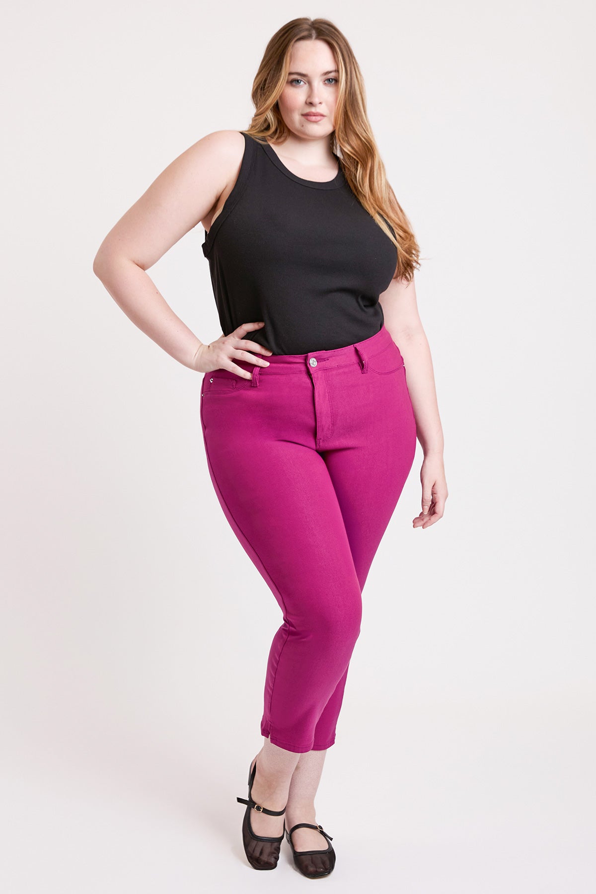 Plus High Rise Hyperstretch Cropped Straight Pants, Pack of 6