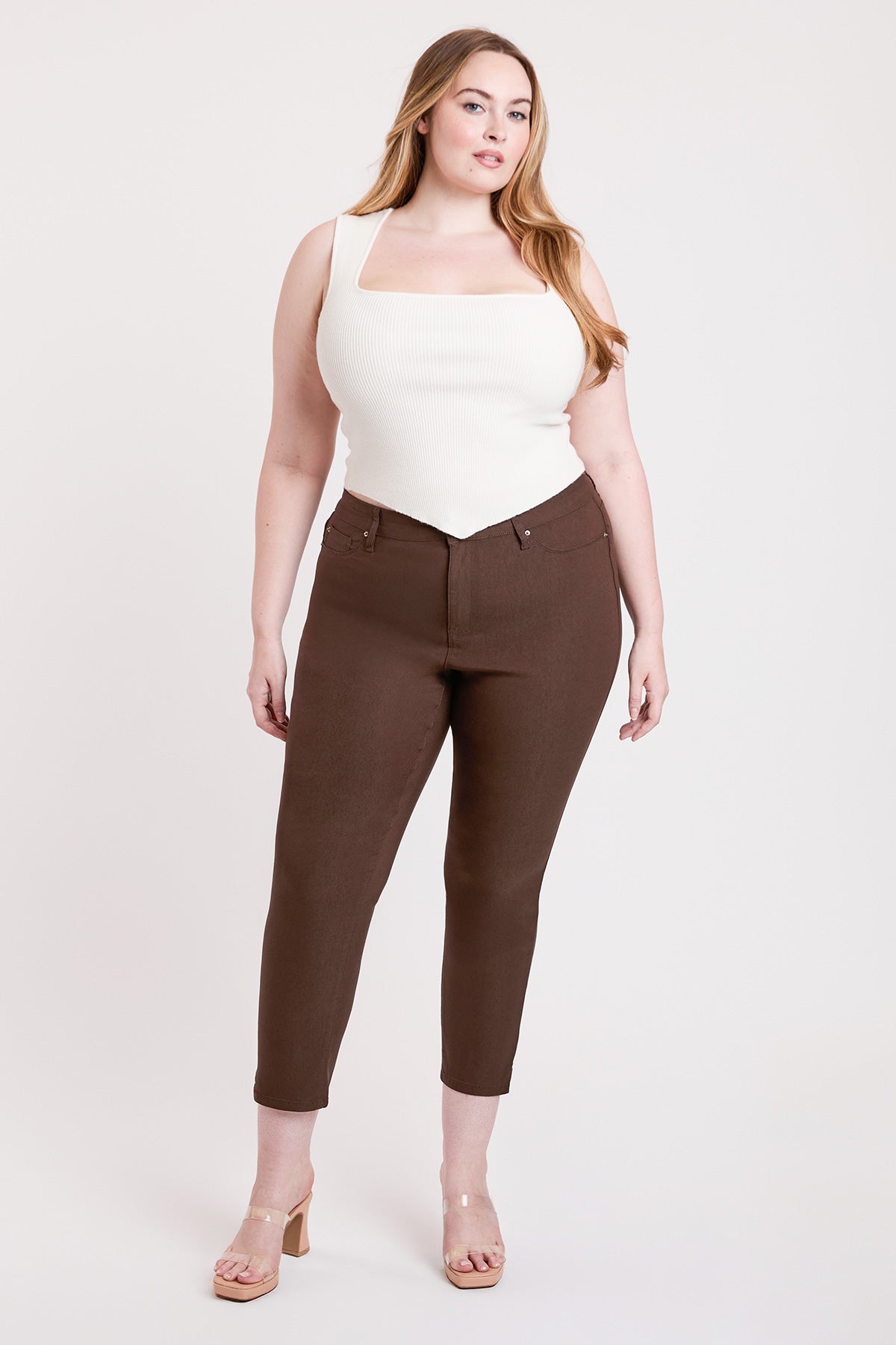 Plus High Rise Hyperstretch Cropped Straight Pants, Pack of 6