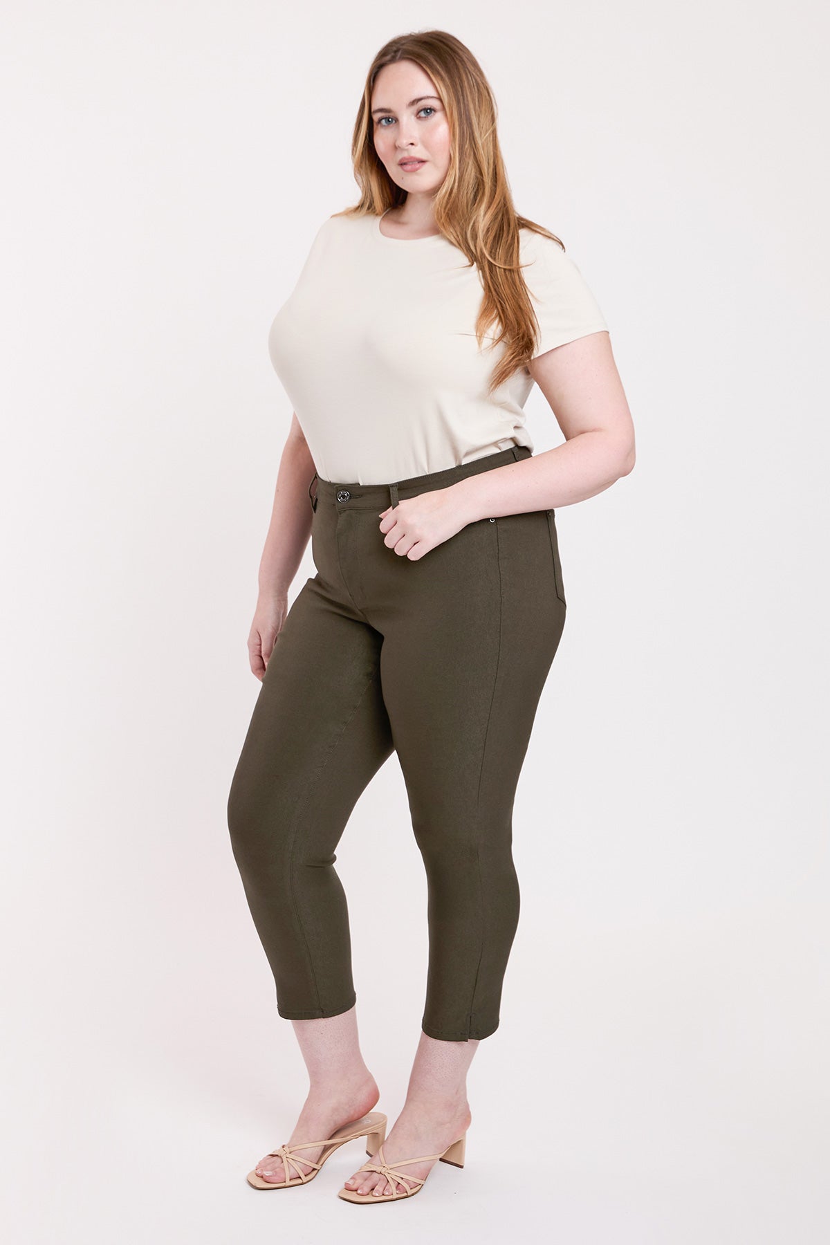 Plus High Rise Hyperstretch Cropped Straight Pants, Pack of 6
