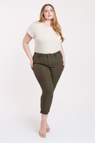 Plus High Rise Hyperstretch Cropped Straight Pants, Pack of 6