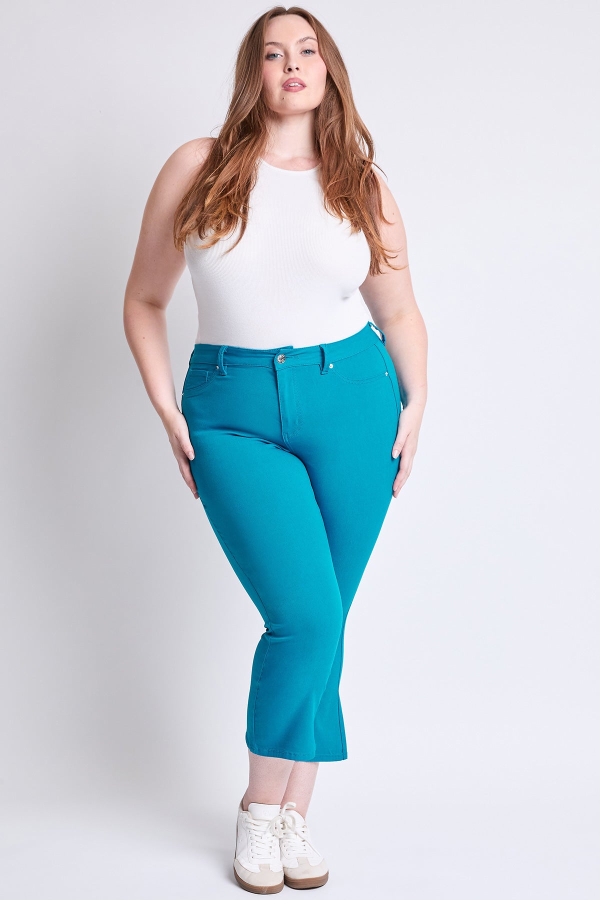 Plus Hyperstretch Cropped Kick Flare Pants, Pack of 6