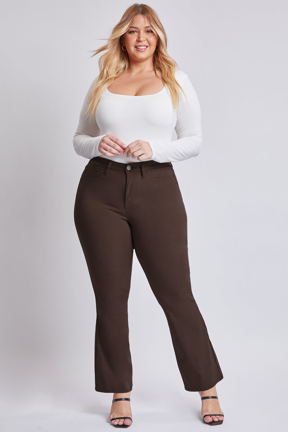 Junior Plus Size Hyperstretch Basic High-Rise Flare (Long),  Pack of 6
