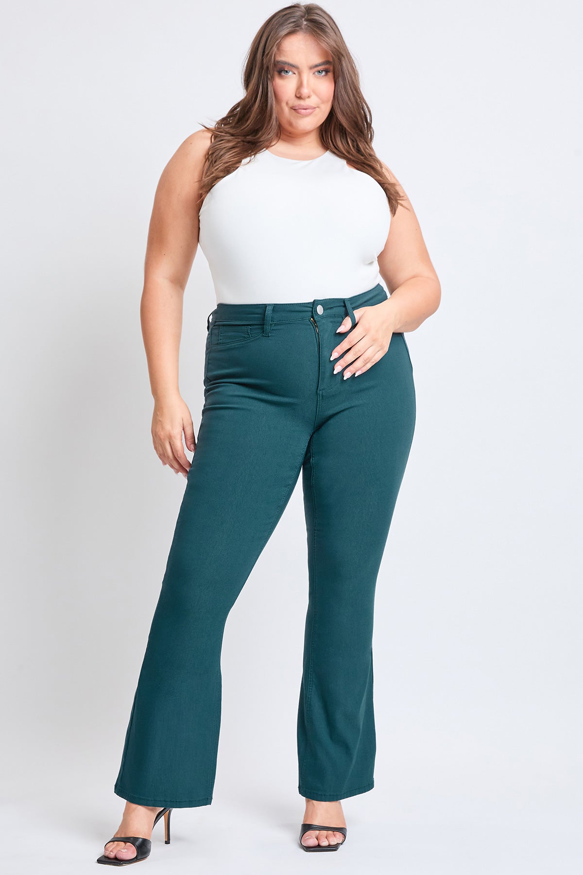 Plus Size Hyperstretch High-Rise Flare- Regular, Pack of 6