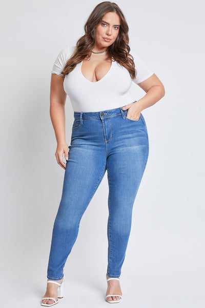 Plus Basic High-Rise Skinny Jean Made With Recycled Fibers , Pack Of 6