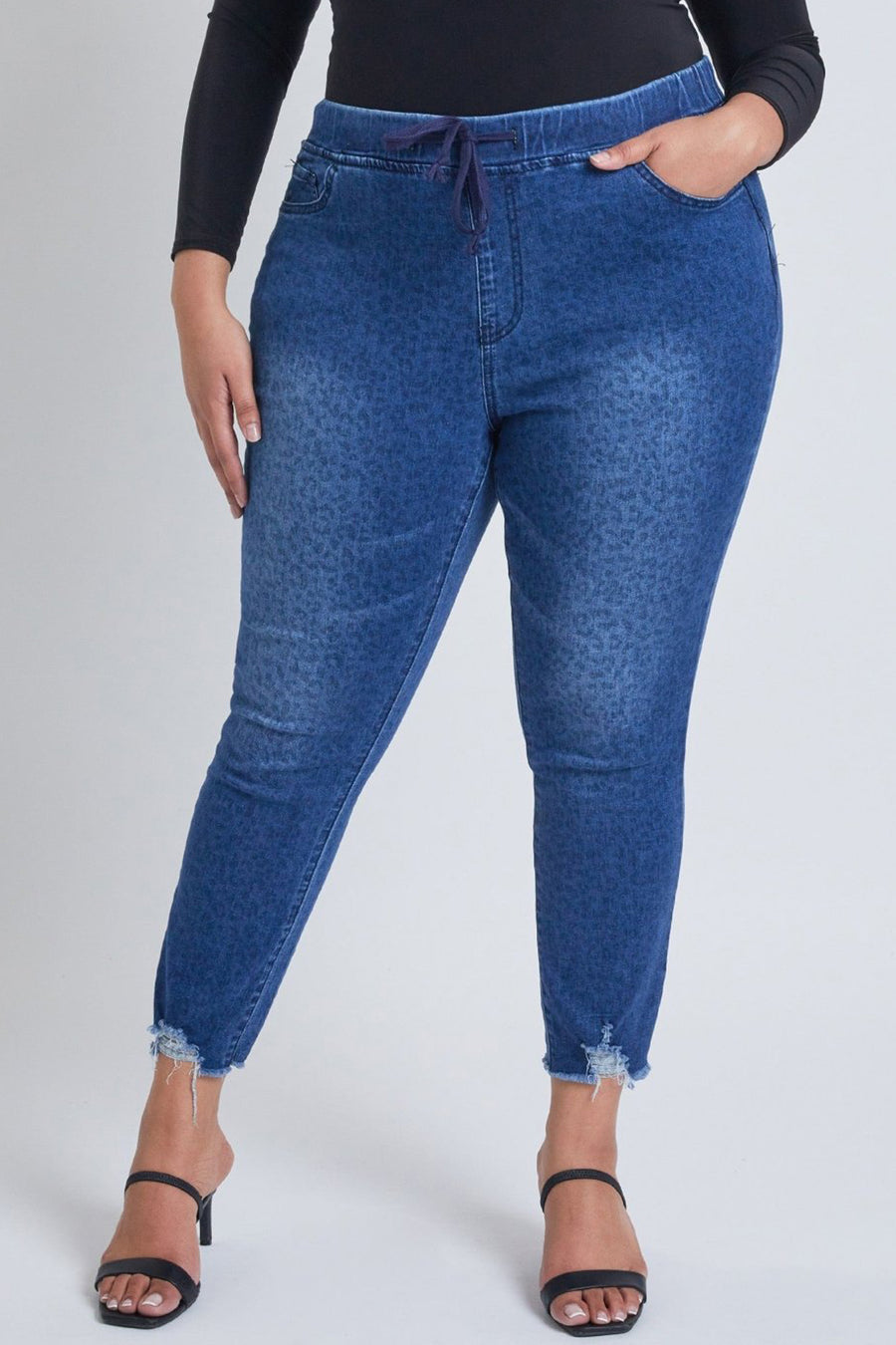 Junior Plus Size High-Rise Denim Ankle Jogger, Pack of 6