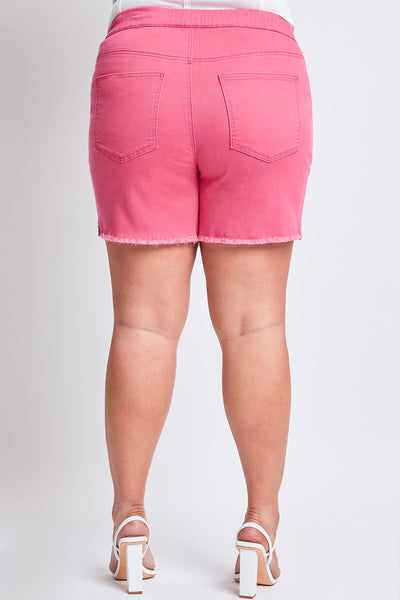 Plus Frayed Hem Pull-on Shorts,  Pack of 6