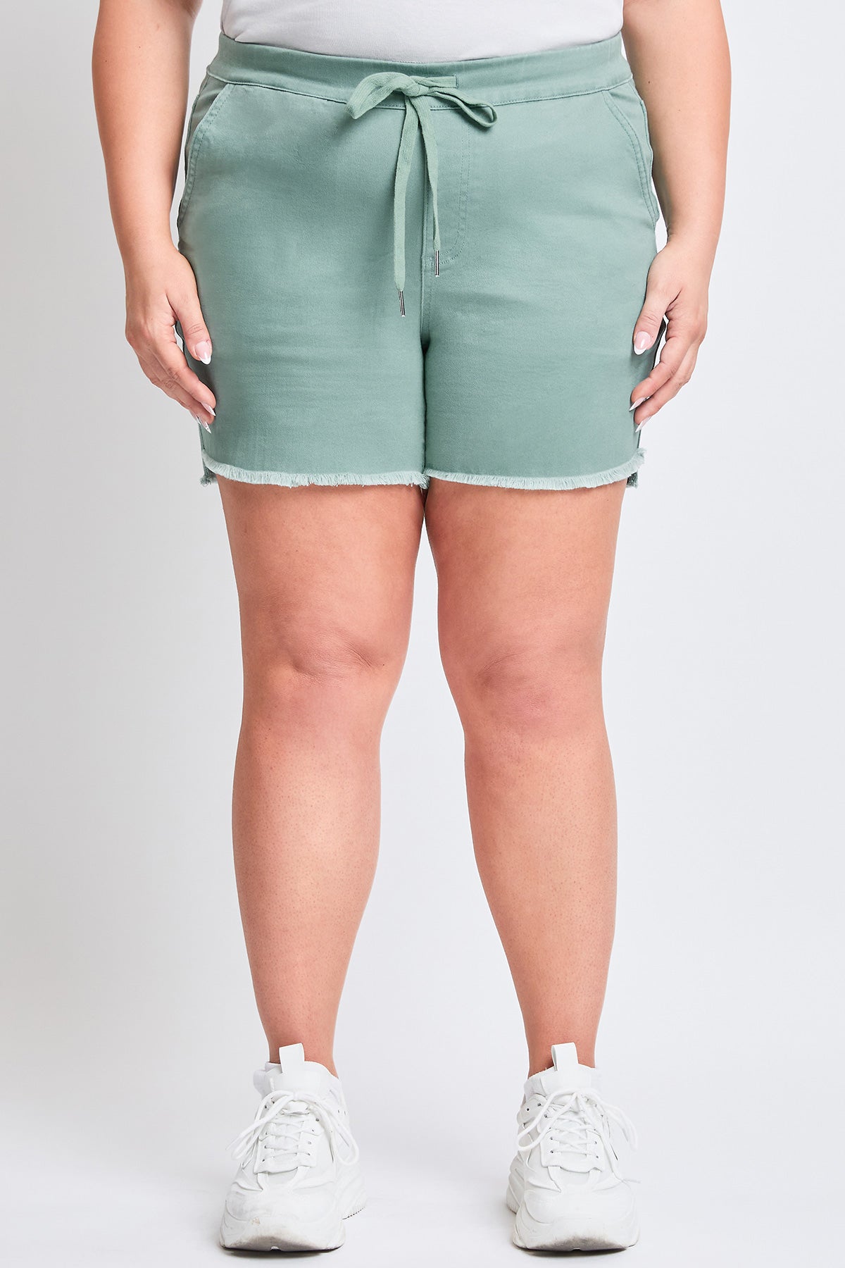 Plus Frayed Hem Pull-on Shorts,  Pack of 6