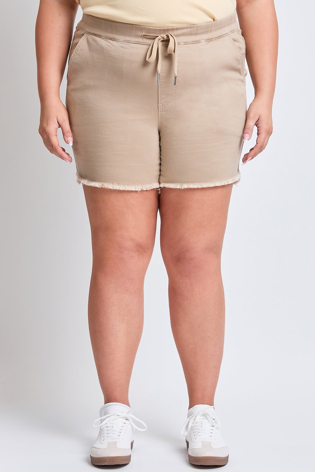 Plus Frayed Hem Pull-on Shorts,  Pack of 6