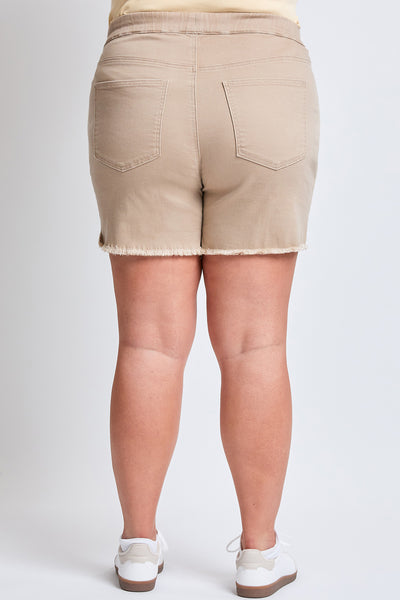 Plus Frayed Hem Pull-on Shorts,  Pack of 6