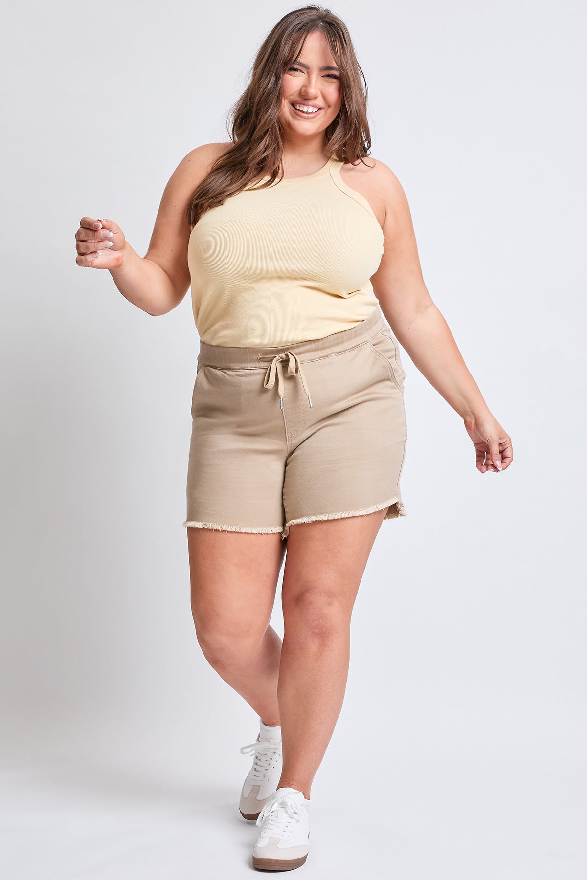 Plus Frayed Hem Pull-on Shorts,  Pack of 6