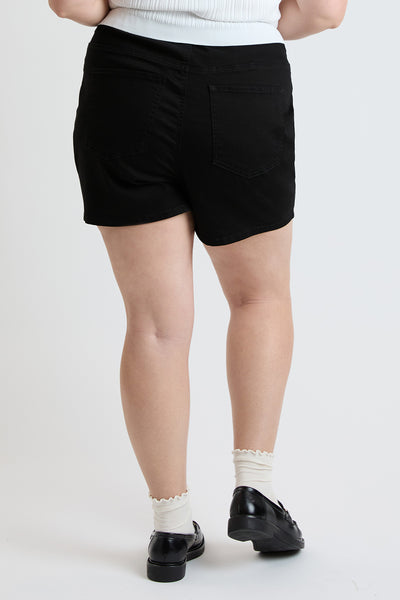 Plus Mid Rise Pull On Jogger Short With Porkchop Pockets, Pack of 6