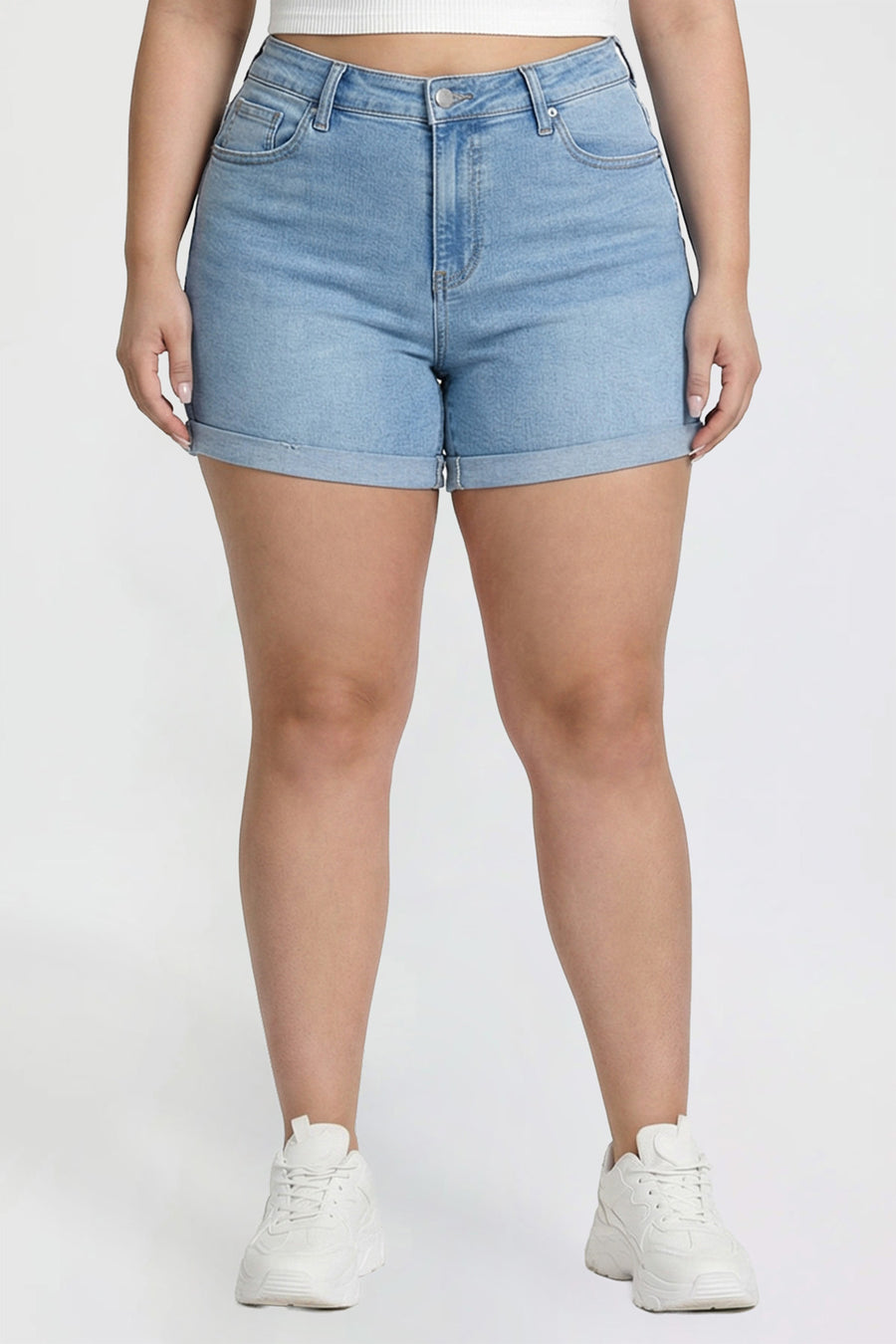 Junior Plus High Rise Cuff Hem ShortJunior Plus High Rise Cuff Hem Short-Pack of 6