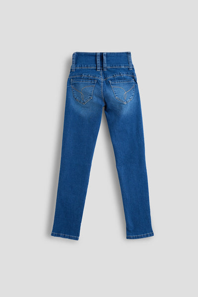 Girls Wannabettafit 3-Button Clean Hem Skinny Jean Made With Recycled Fibers, Pack Of 12