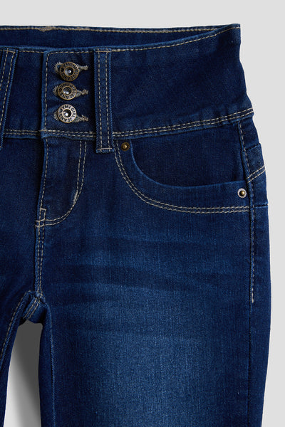 Girls Wannabettafit 3-Button Clean Hem Skinny Jean Made With Recycled Fibers, Pack Of 12