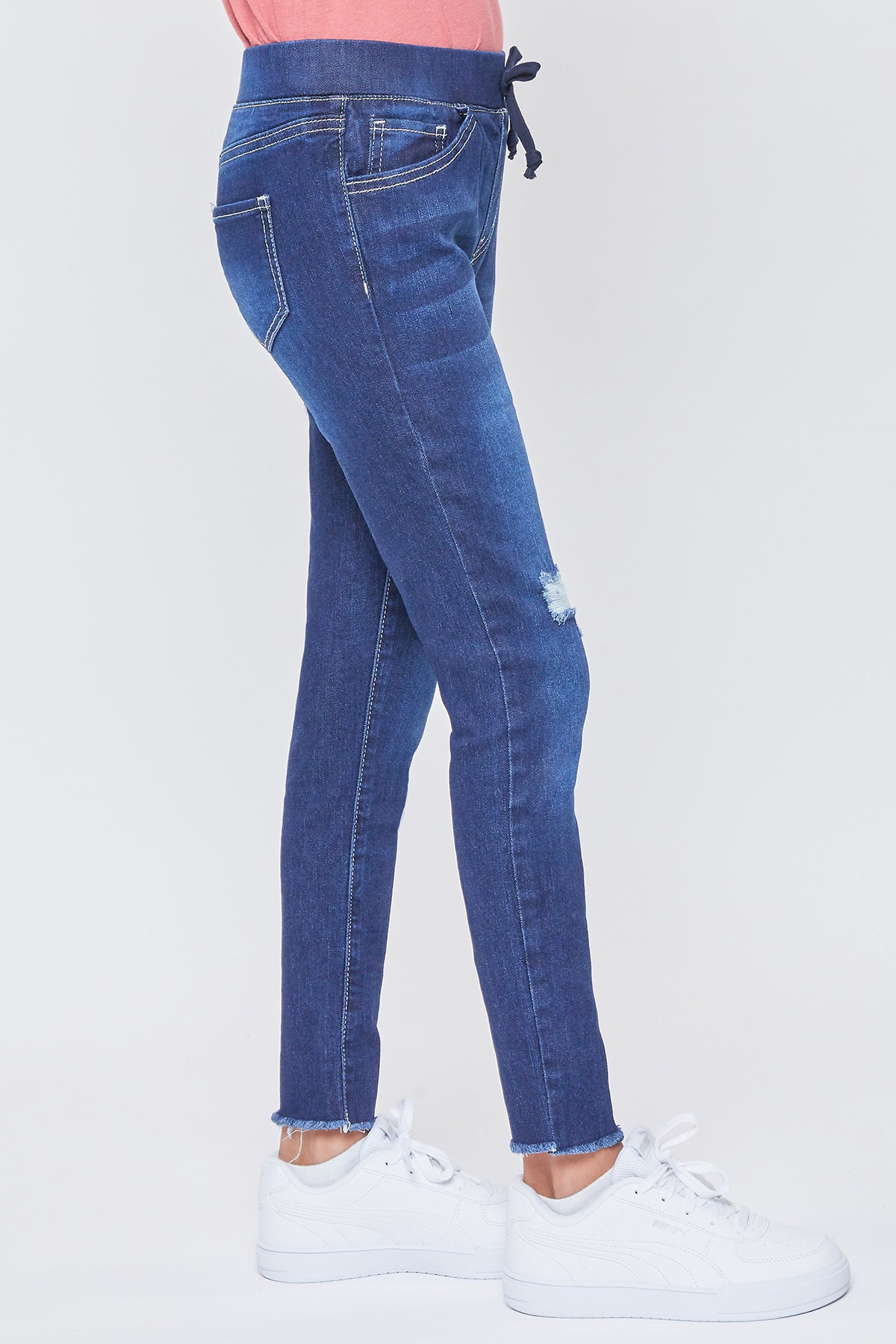 Girls Pull-On Skinny Jean With Faux Drawstring, Pack of 12
