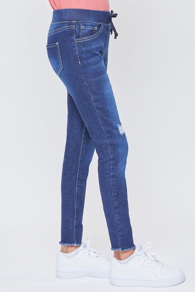 Girls Pull-On Skinny Jean With Faux Drawstring, Pack of 12