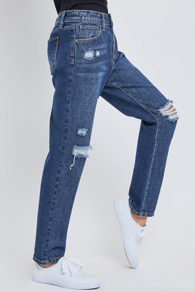 Girls Selena Exposed Button Straight Leg Hybrid Jean 12 Pack
