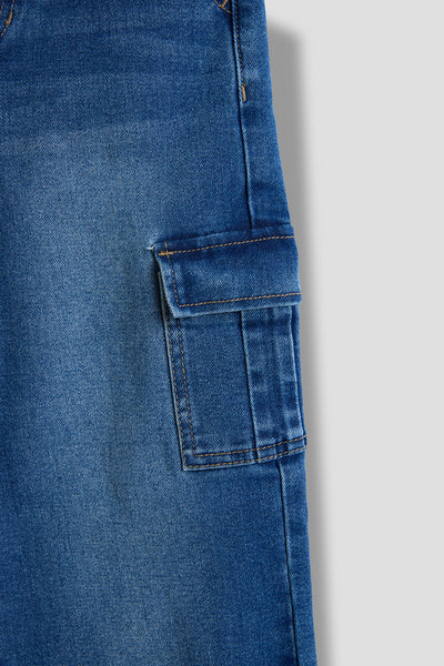 Girls Wide Leg Skater Cargo Jeans, Pack of 12