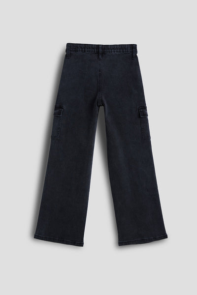 Girls Wide Leg Skater Cargo Jeans, Pack of 12