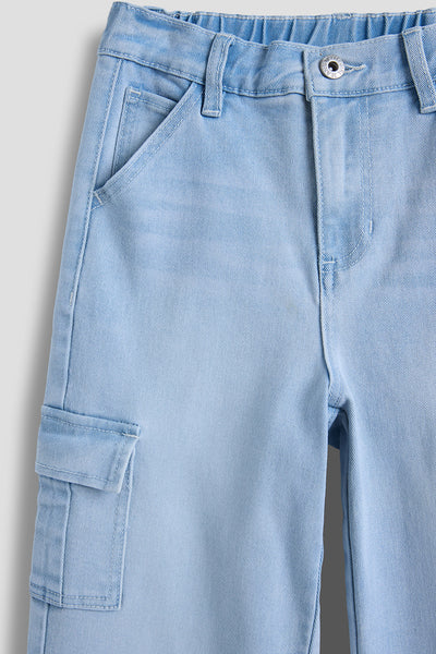 Girls Wide Leg Skater Cargo Jeans, Pack of 12