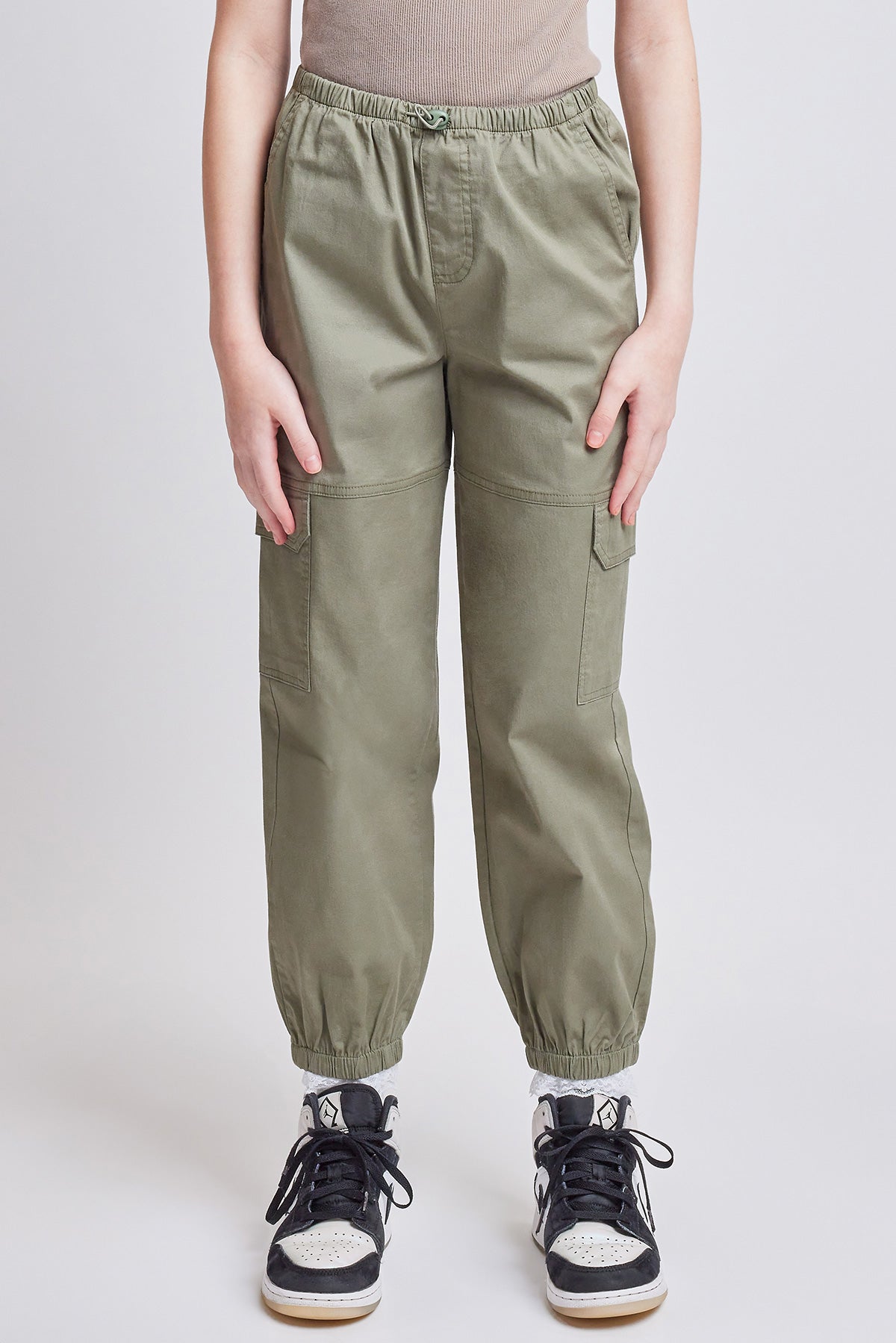 Girls Parachute Cargo pocket Jogger W/Elastic Wst, Pack of 6