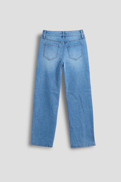 Girls Izzy Rhinestone Straight Leg Jeans, Pack of 12